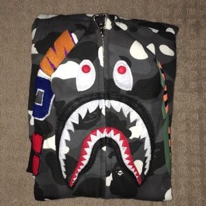BAPE City Camo Glow Shark Zip Up Hoodie